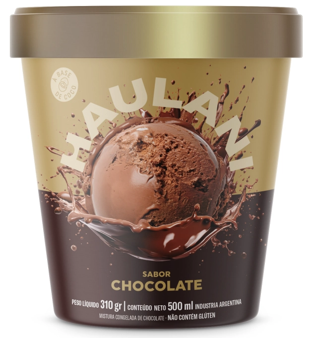 Creme Gelada Haulani 500ml Chocolate