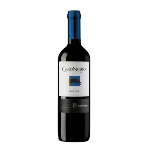 Vinho Chileno Tinto Meio Seco San Pedro Gato Negro Merlot Valle Central Garrafa 750ml