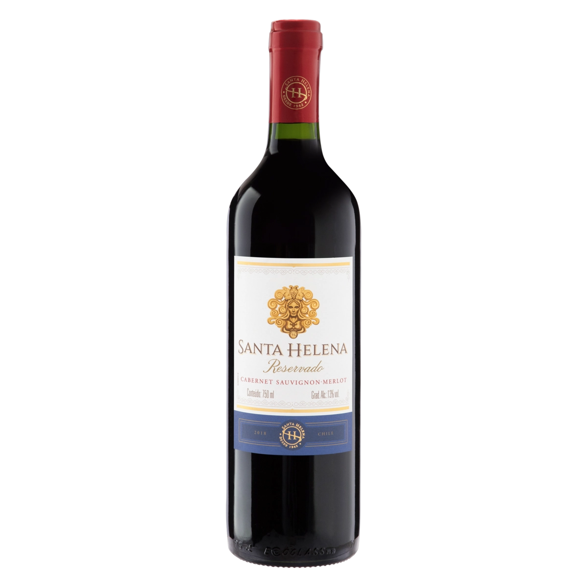 Vinho Chileno Tinto Meio Seco Reservado Santa Helena Cabernet Sauvignon Valle Central Garrafa 375ml