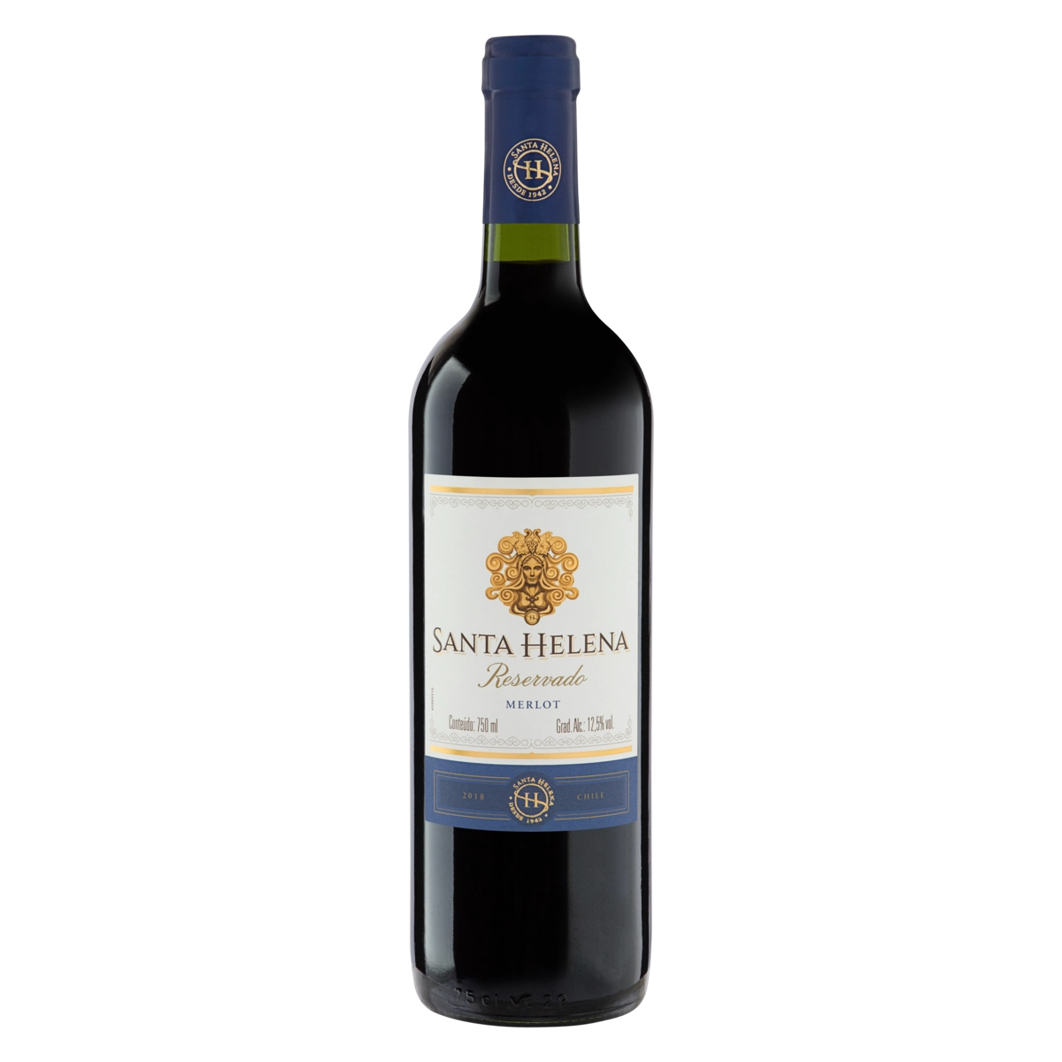 Vinho Chileno Tinto Meio Seco Reservado Santa Helena Merlot Valle Central Garrafa 750ml