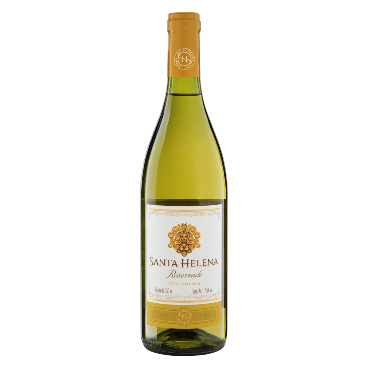 Vinho Chileno Branco Seco Reservado Santa Helena Chardonnay Valle Central Garrafa 750ml