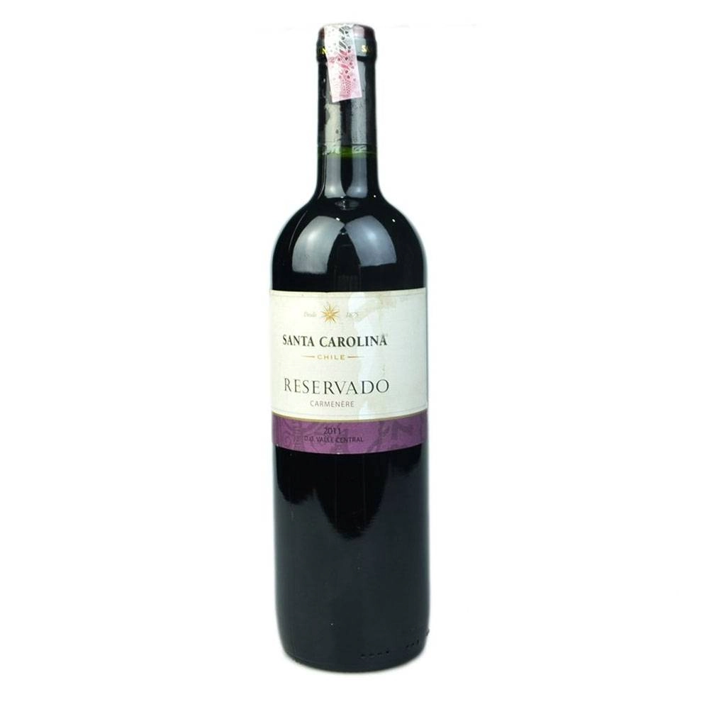 Vinho Chileno Tinto Meio Seco Reservado Santa Carolina Carménère Valle Central Garrafa 750ml