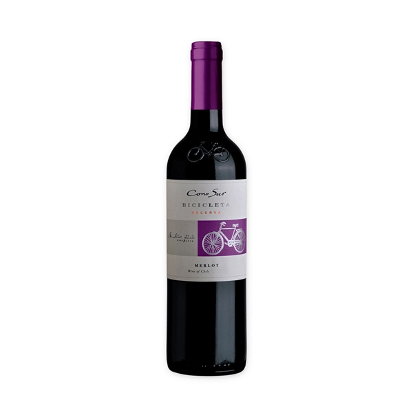 Vinho Chileno Tinto Seco Reserva Bicicleta Cono Sur Merlot Valle Central Garrafa 750ml