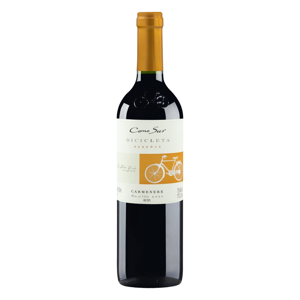 Vinho Chileno Tinto Seco Reserva Bicicleta Cono Sur Carménère Valle Central Garrafa 750ml