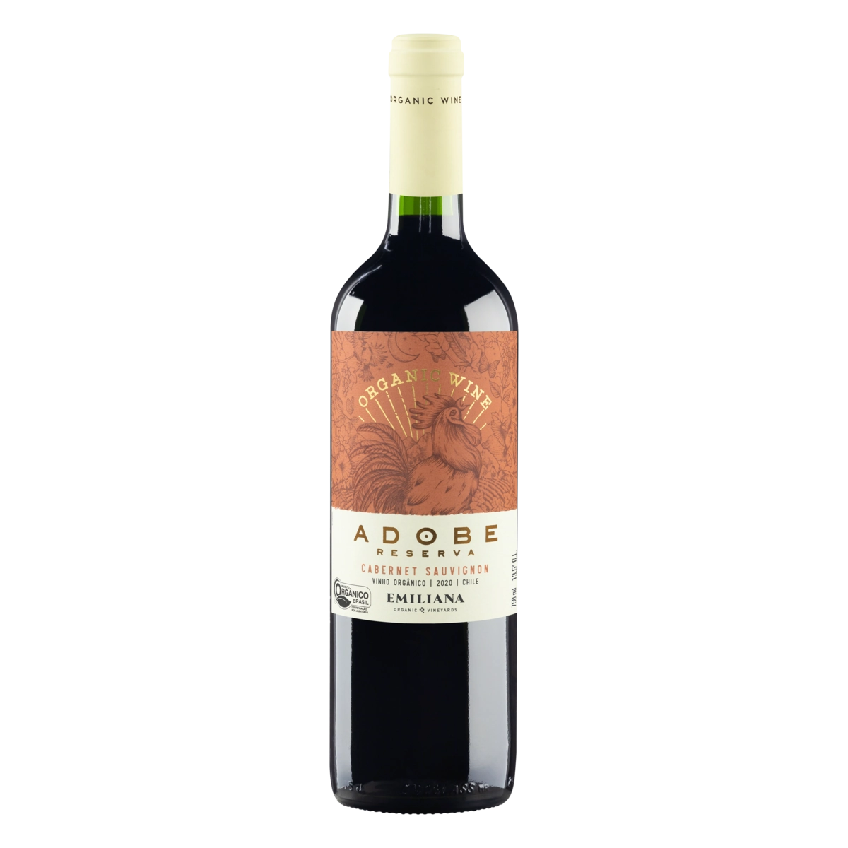 Vinho Chileno Tinto Meio Seco Orgânico Reserva Adobe Cabernet Sauvignon Valle Central Garrafa 750ml