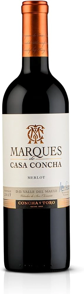 Vinho Chileno Tinto Seco Marques De Casa Concha Merlot Valle Del Maule Garrafa 750ml