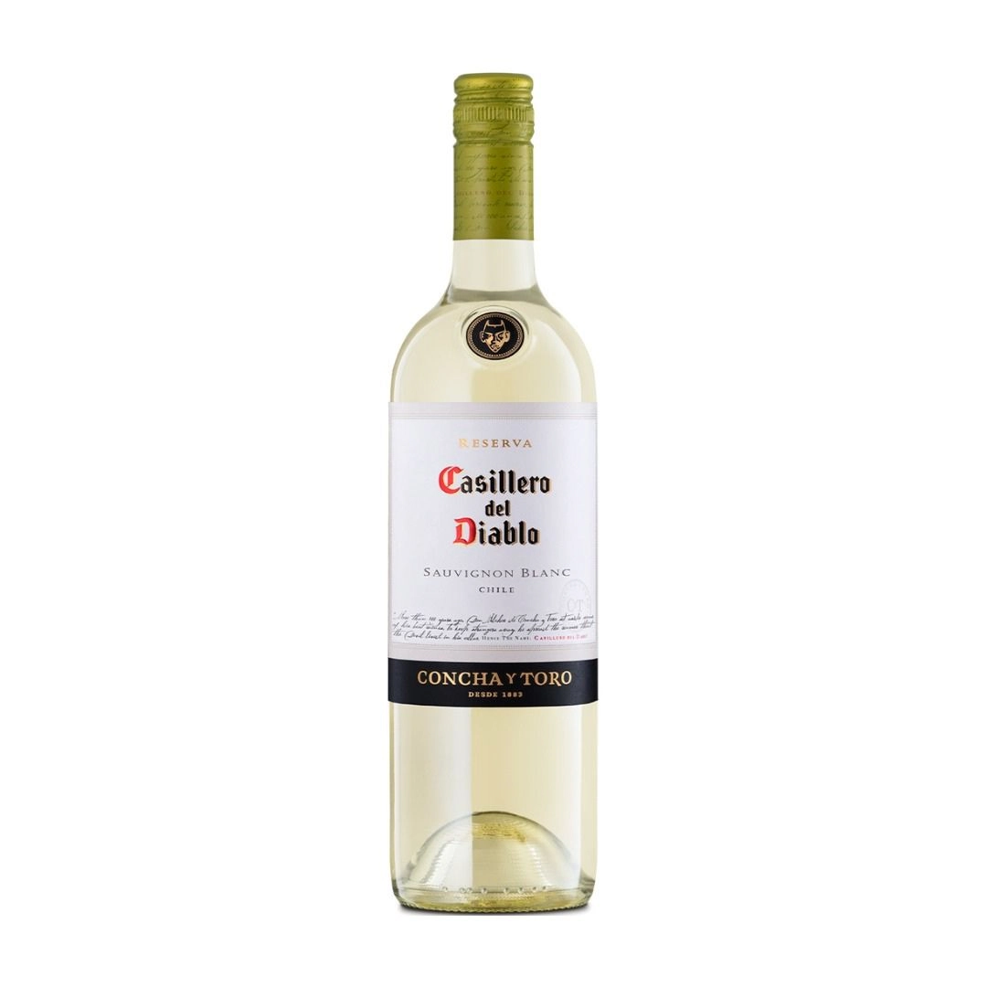 Vinho Chileno Branco Seco Reserva Casillero Del Diablo Sauvignon Blanc Garrafa 750ml