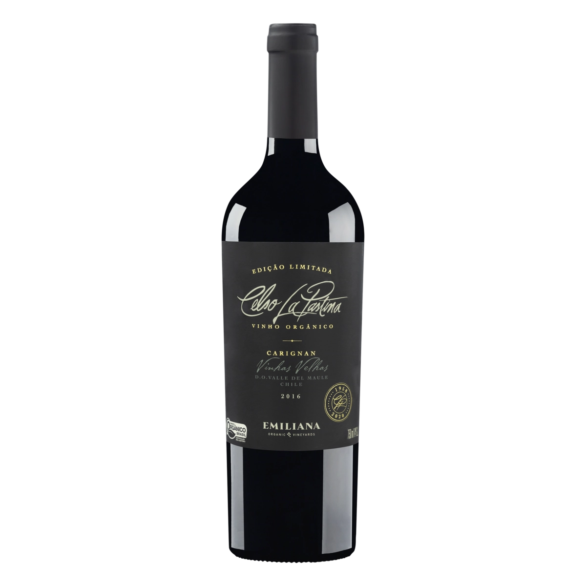 Vinho Chileno Tinto Seco Orgânico Vineyards Celso La Pastina Carignan Vinhas Velhas Valle Del Maule