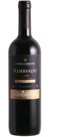 Vinho Chileno Tinto Meio Seco Reservado Santa Carolina Cabernet Sauvignon Merlot Valle Central Garra