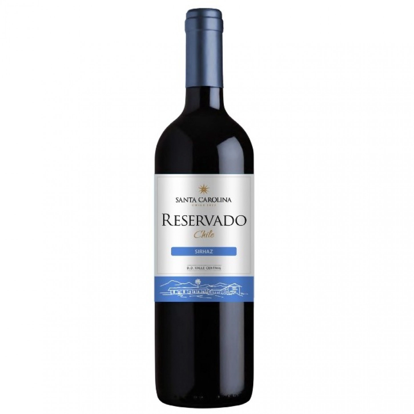 Vinho Chileno Tinto Meio Seco Reservado Santa Carolina Shiraz Valle Central Garrafa 750ml