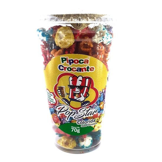 Pipoca Doce Caramelizada Colorida 70g