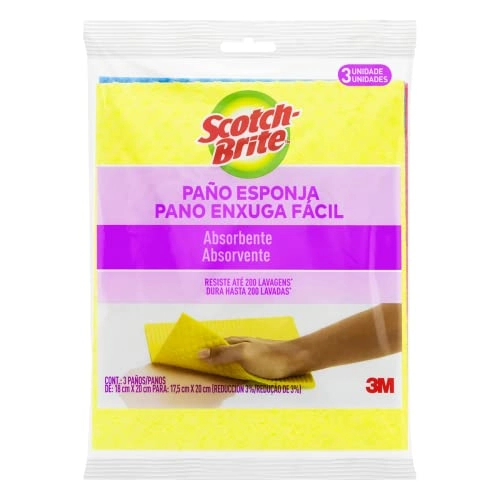 Pano Enxuga Fácil Scotch Brite 3 Unidades