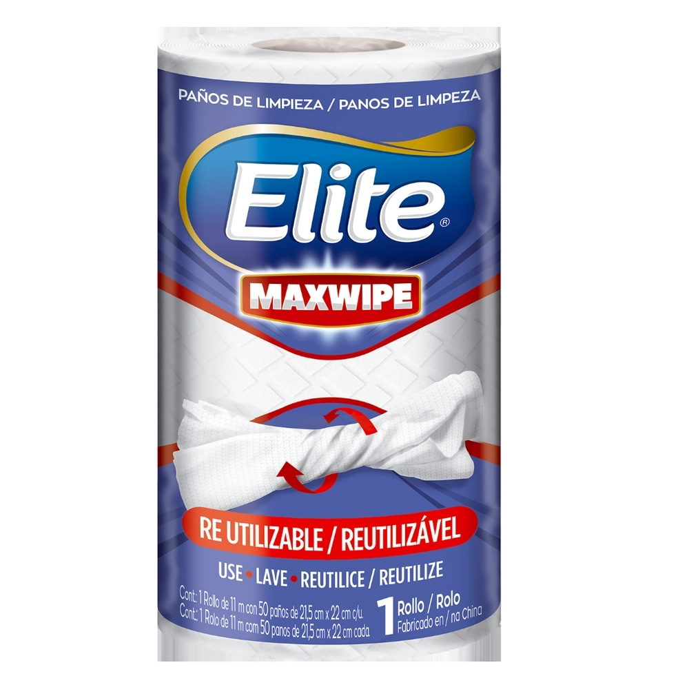 Toalha Reutilizavel C/50 Elite Max Wipe