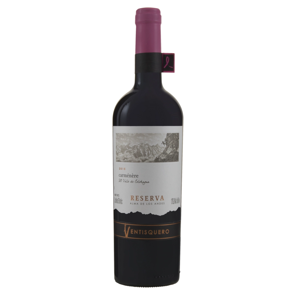 Vinho Chileno Tinto Seco Reserva Ventisquero Alma De Los Andes Carménère Valle De Colchagua Garrafa