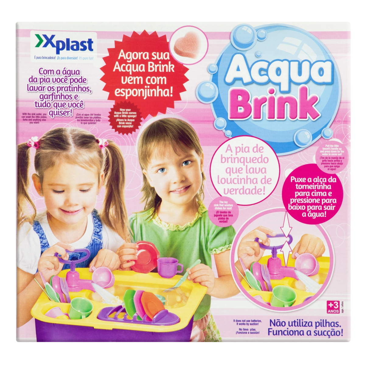 Pia Lava Louças De Brinquedo Acqua Brink Xplast