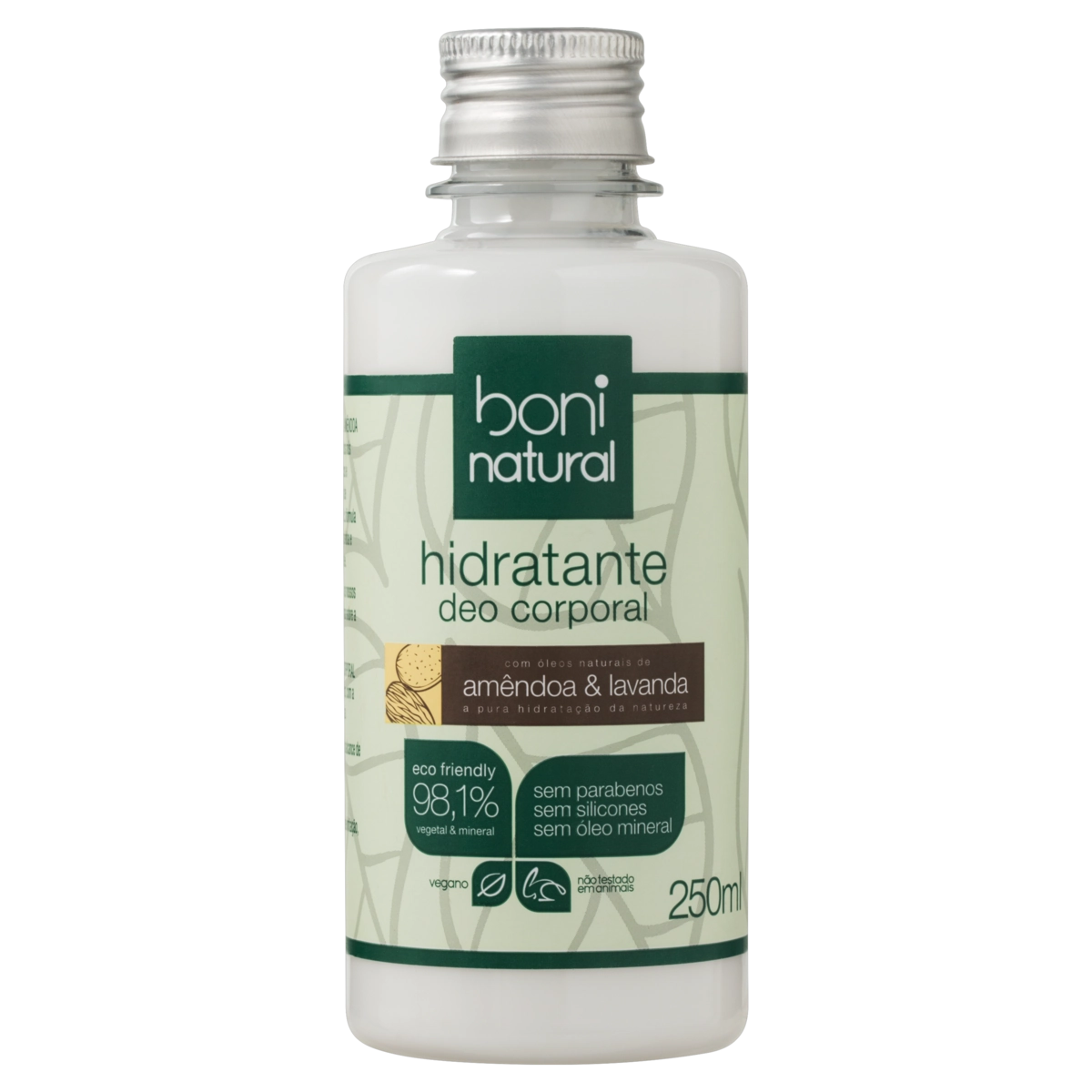 Hidratante Deo Corporal Amêndoa E Lavanda Boni Natural Frasco 250ml