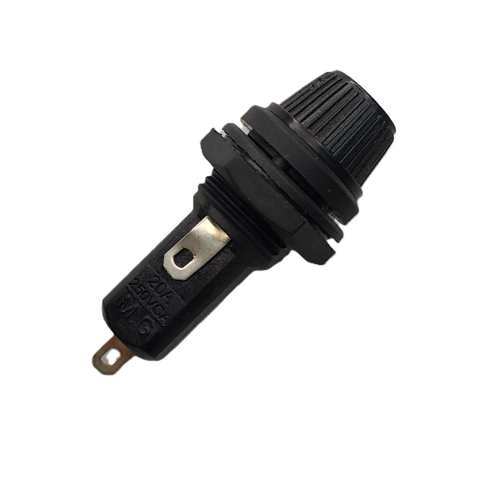 Porta Fusível Tipo Rosca 3ag 6x32 Mm 11050 Preto 5 Peças