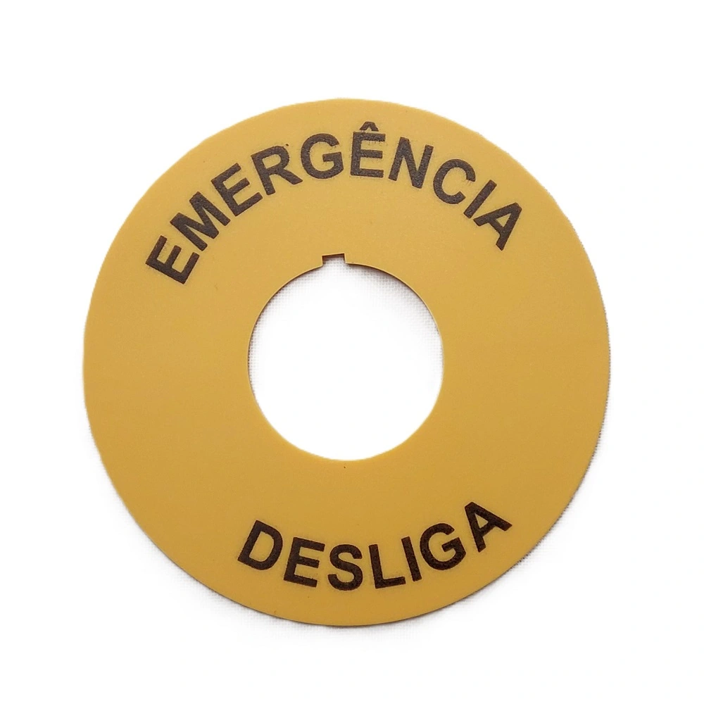 Plaqueta Emergência Furo 22mm Margirius 10 Peças