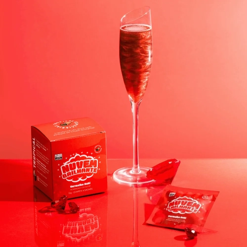 Preparo Nuvem Brilhante P/drinks Verm.rubi 12g C/4 Sc