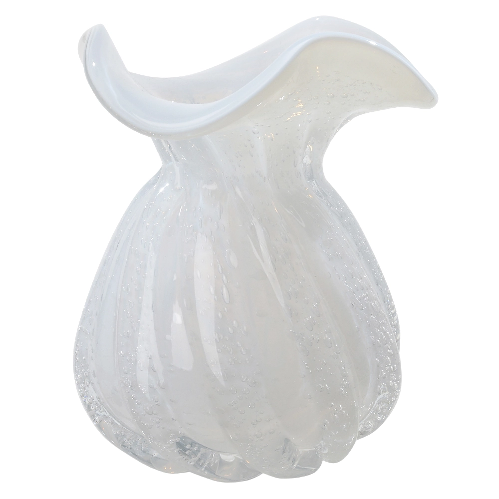 Vaso Vidro Branco 18cm 69112003 Dea