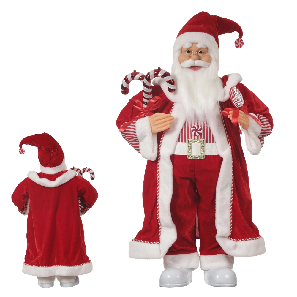 Papai Noel Natal Em Pe Verm/branco 45cm 57564001 Florarte