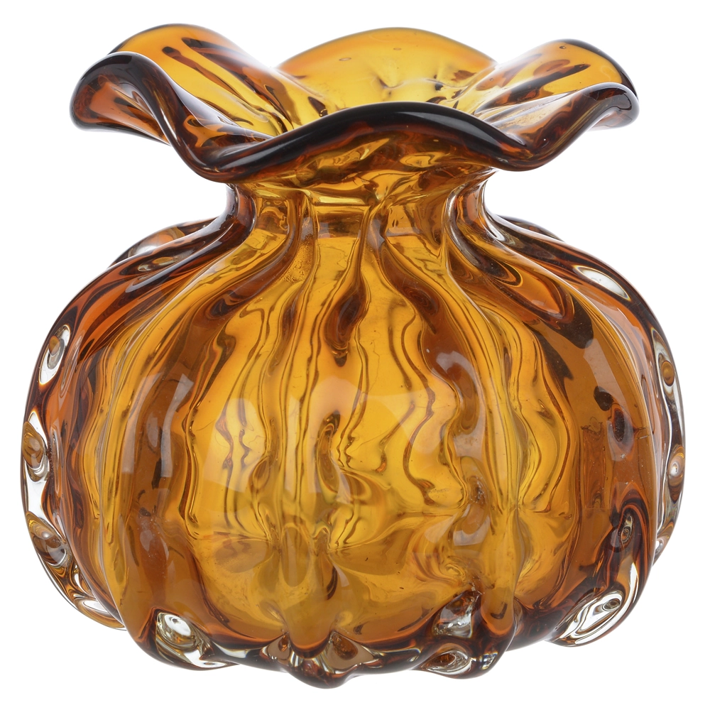 Vaso Decorativo Vidro Ambar 10.5cm 13.5d 75909002 Dea