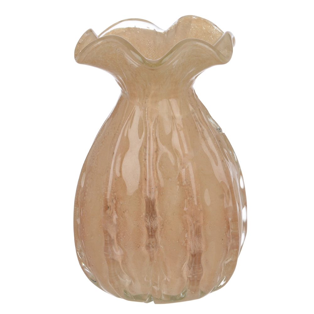 Vaso Vidro Bege 19x13.5x10cm 75911003 Dea