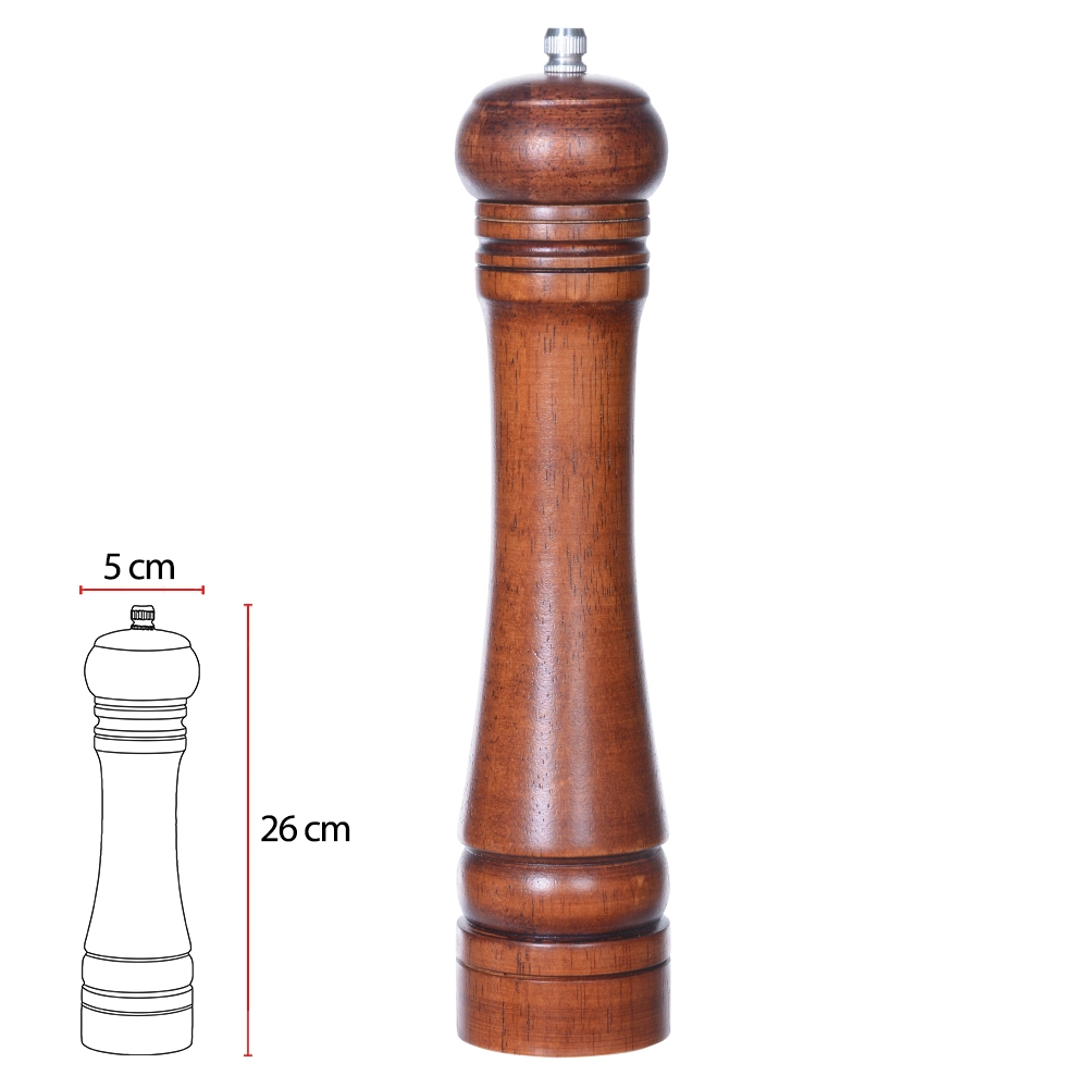 Moedor Pimenta Madeira 26x5x5cm Pepper Bege Escuro 76542001 Dea