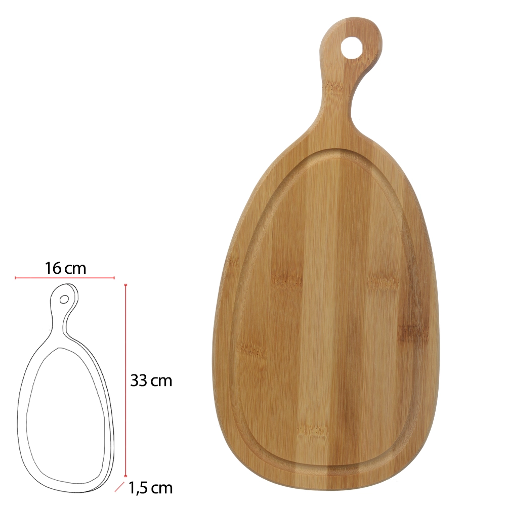Tabua Corte Bambu Oval Cabo Bege 33x16x1.5cm 76611001 Dea