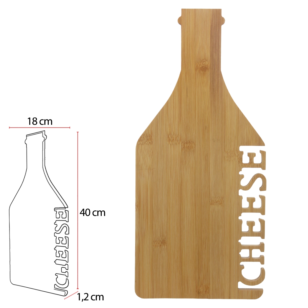 Tabua Queijo Bambu Ret Cheese Bege 40x18x1.2cm 76629001 Dea