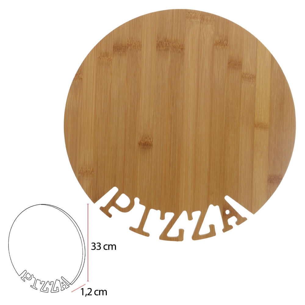 Tabua Pizza Bambu Red Bege 33x1.2cm 76630001 Dea