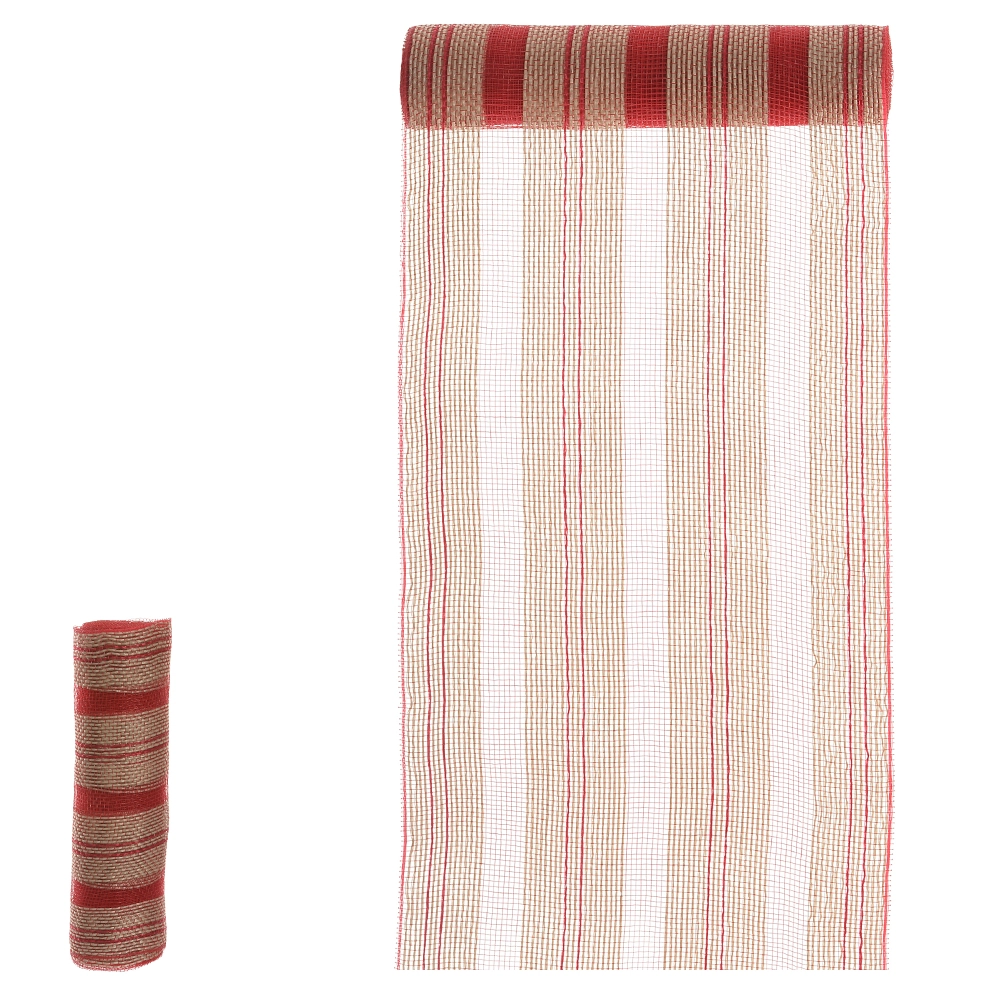 Fita Aramada Tela Bege Vermelho 25x5cm 57815001 Dea