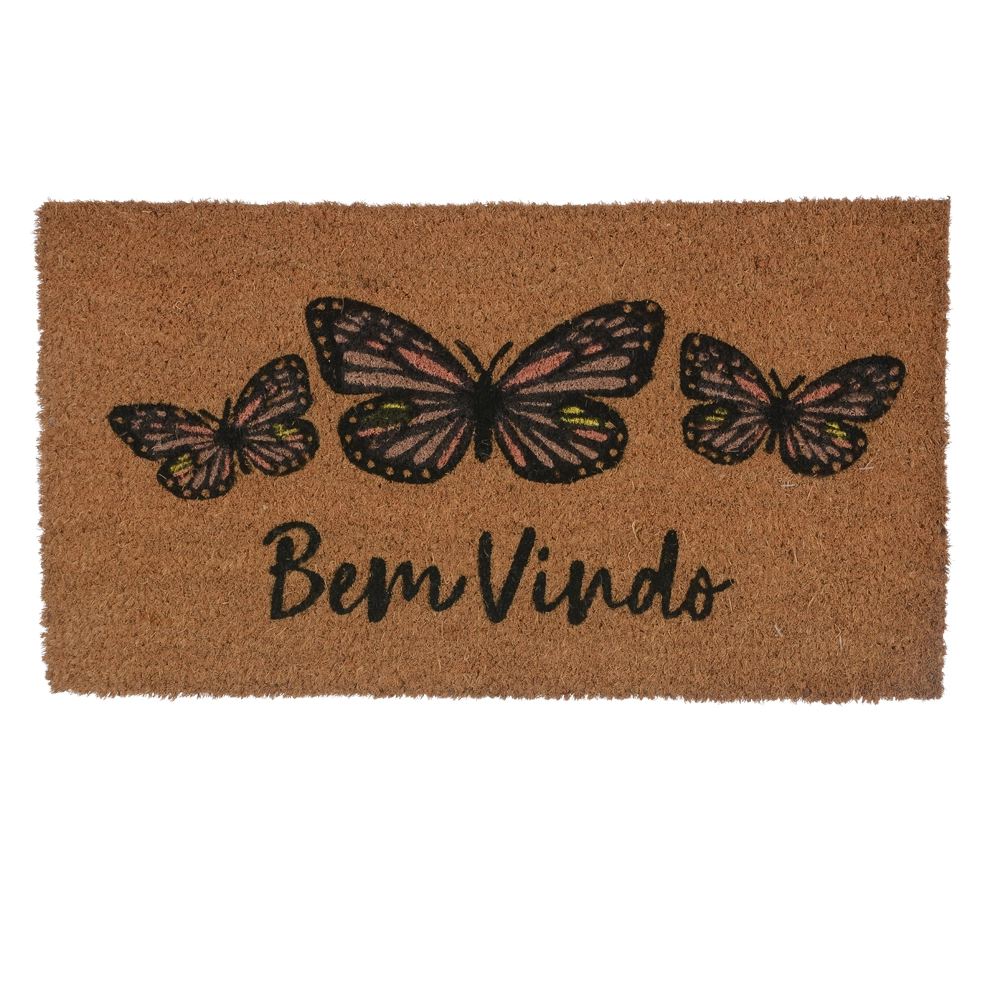 Capacho Fibra Coco Design Borboleta 33x60cm 77504010 Dea