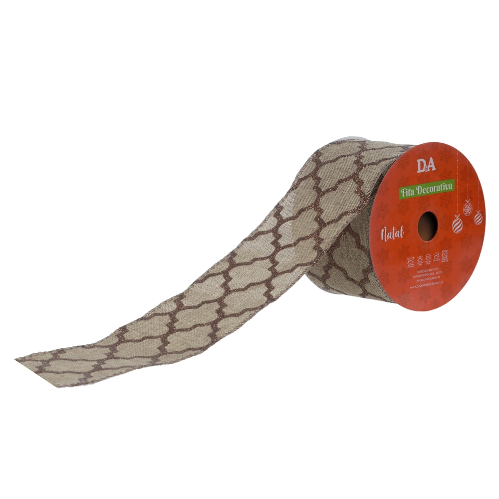 Fita Aramada Linho Glitter Costura 6.3cmx9.14m 77625005 Dea