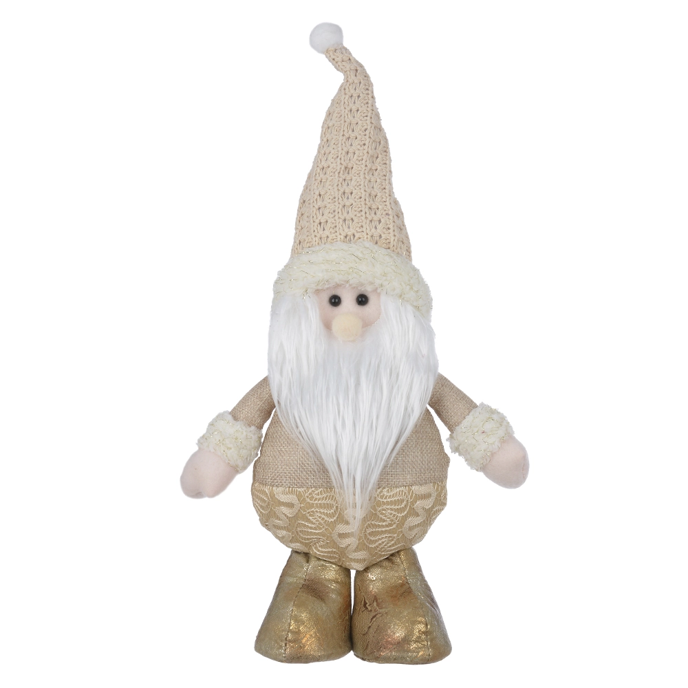 Boneco Natal Papai Noel Em Pe Champanhe 38cm 77672001 Dea