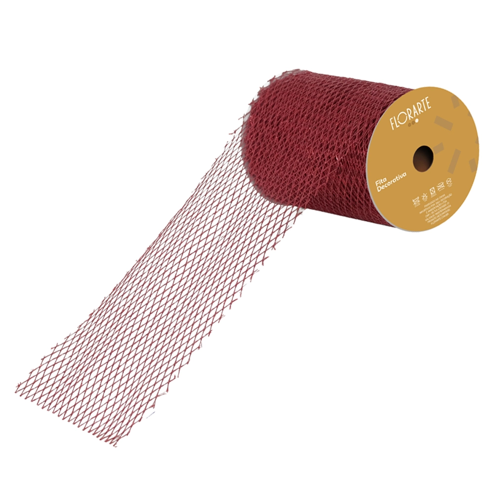 Fita Aramada Tela Glitter Vermelho 11.3x9.14cm 57772002 Dea