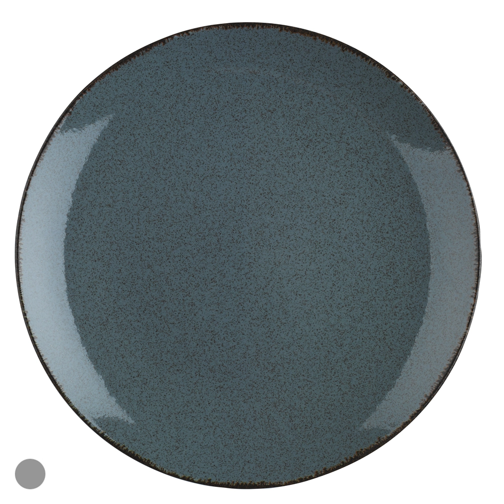 Prato Raso Porcelana 27cm Color X Azul 78121001 Dea