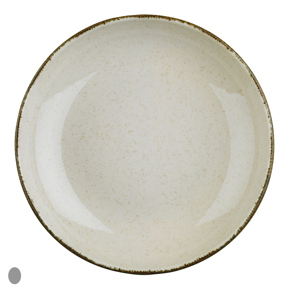 Prato Fundo Porcelana 21cm Color X Branco Off White 78122002 Dea
