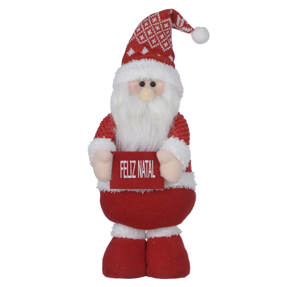 Boneco Natal Papai Noel Em Pe Vermelho Branco 46,5cm 78599001 Dea