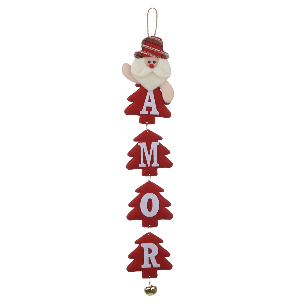 Natal Enfeite Papai Noel Amor Vermelho 10x47cm 78797001 Dea
