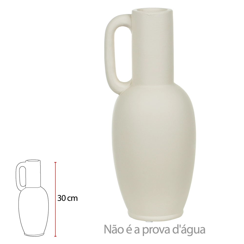 Vaso Ceramica Terracota Bege 30cm 12d 79036001 Dea