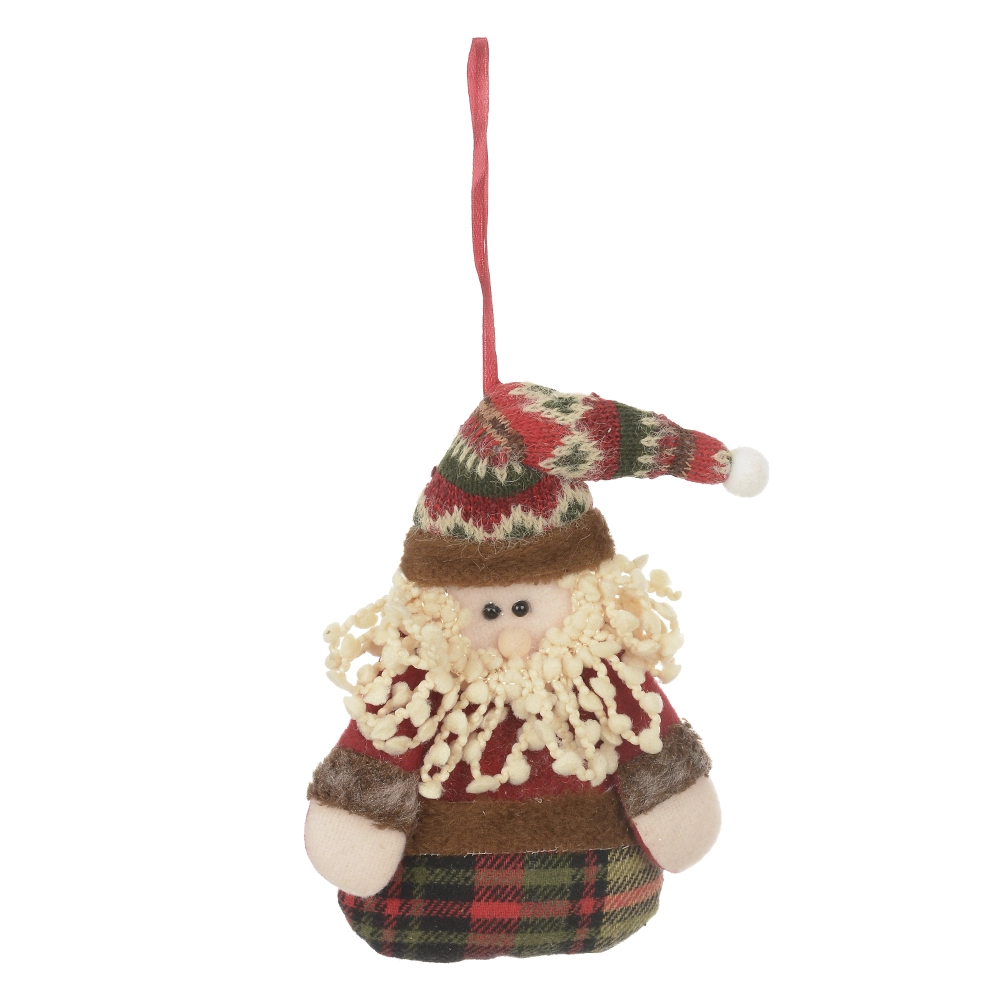 Natal Enfeite Papai Noel Pendurar Vermelho Verde 17cm 79497001 Dea