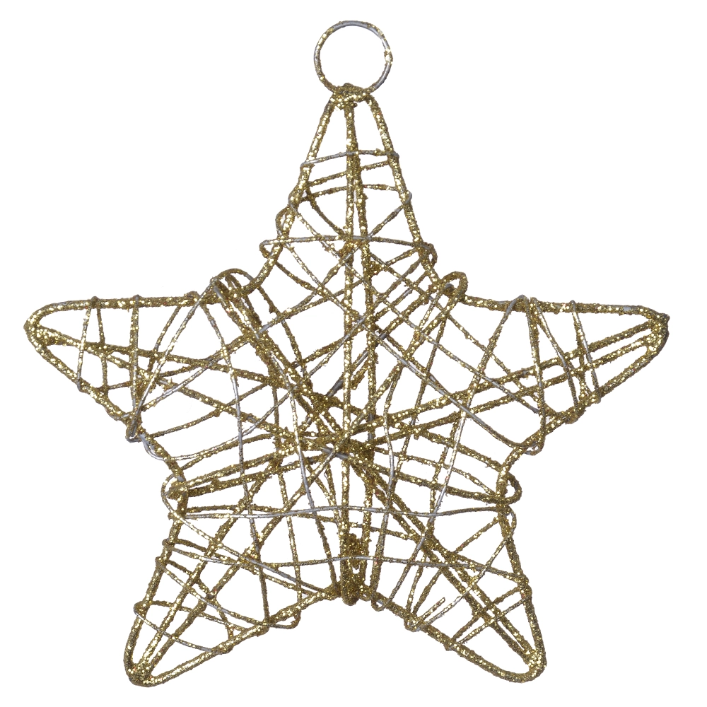 Enfeite Natal Estrela Pendurar Dourado 9,5cm 79609001 Dea