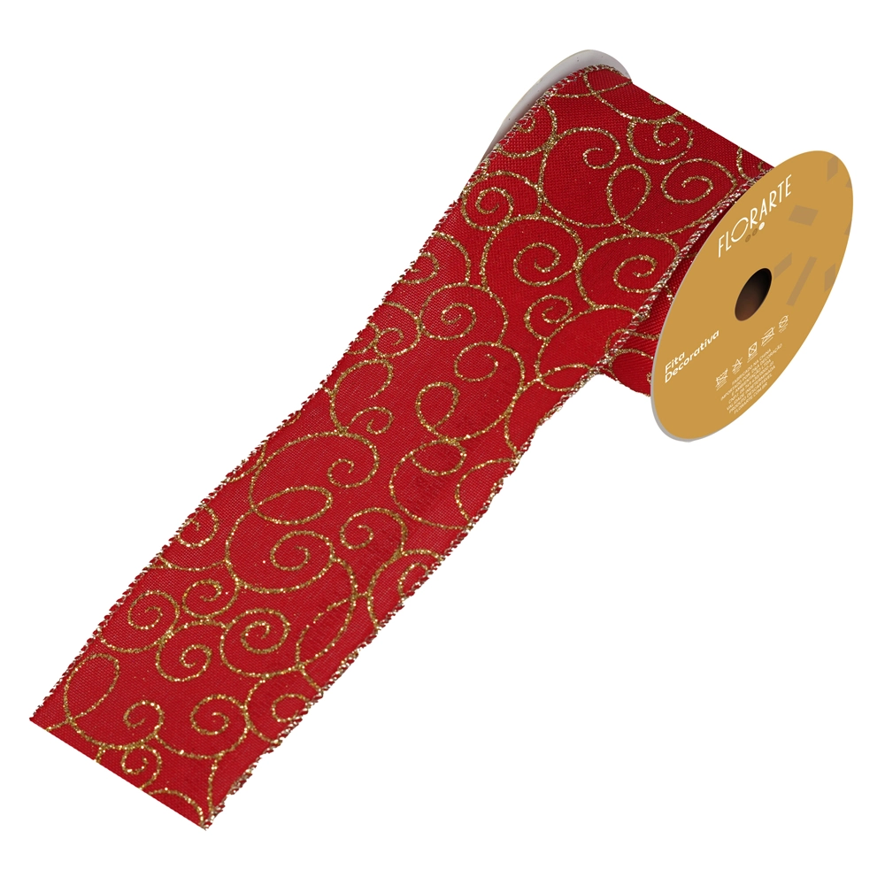 Fita Aramada Linho Costura Glitter Vm Dr 6.3cmx9.14m 57907001 Dea