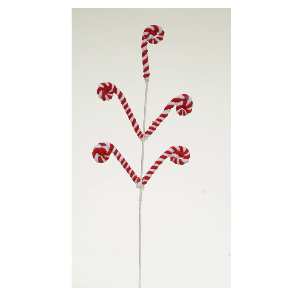 Pick Bengala Candy Vermelho Branco X5 50cm 58689005 Dea