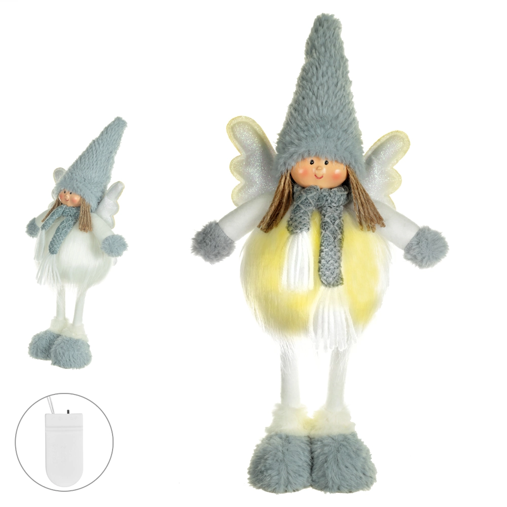 Boneco Natal Menina Pe Led 42cm 60845001 Dea