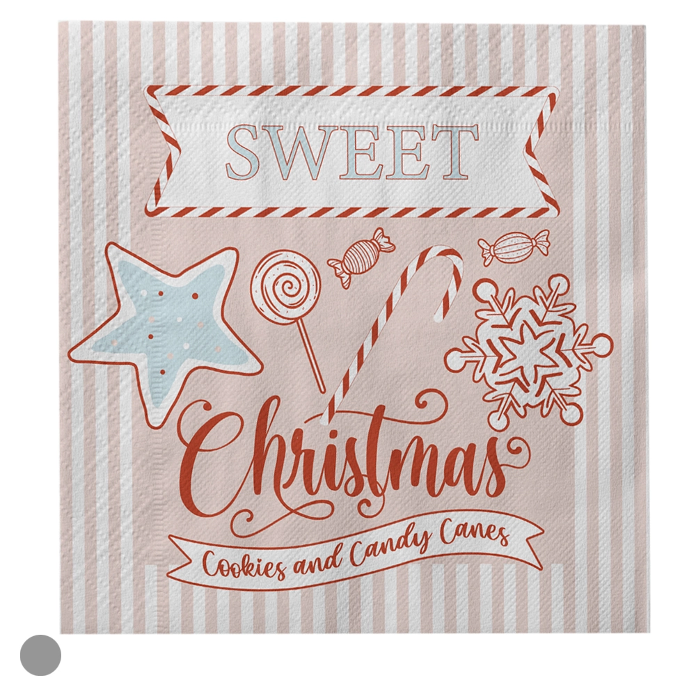 Guardanapo Papel Natal Cookies And Canes Rs Vm 33x33cm 20un 81337003 Dea
