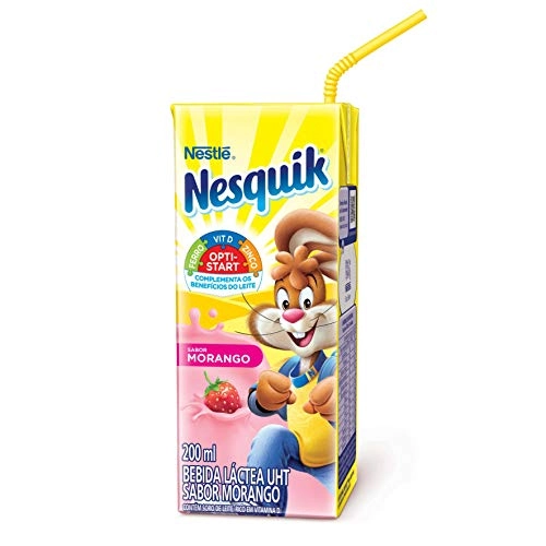Bebida Láctea Uht Morango Nesquik Caixa 200ml