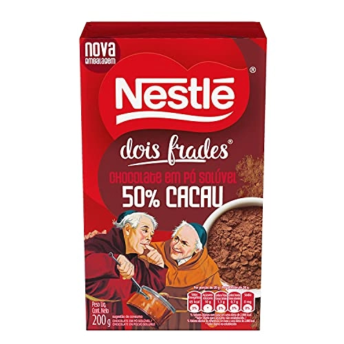 Chocolate Pó Solúvel 50 Cacau Dois Frades Caixa 200g
