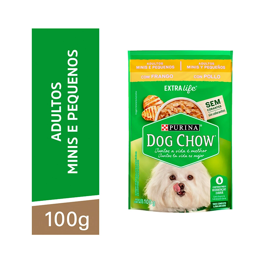 Alimento Para Cães Adultos Raças Minis E Pequenas Mix De Frango E Peru Purina Dog Chow Extra Life Sa